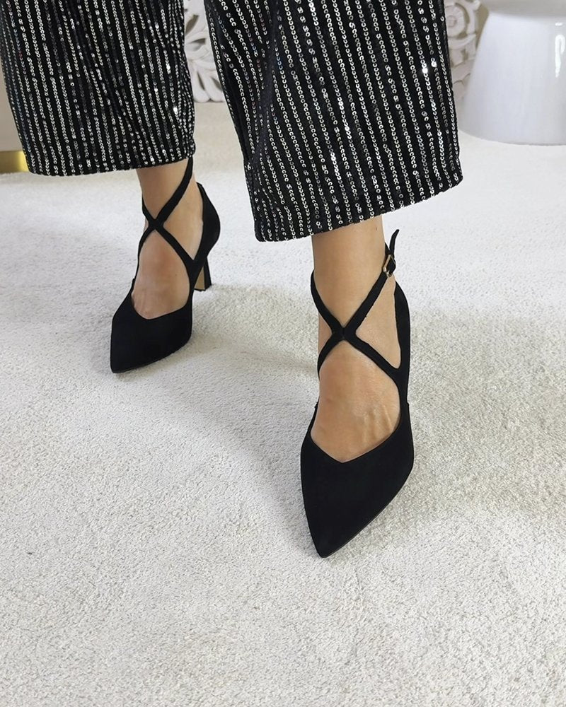 Zapato Cruz Negro