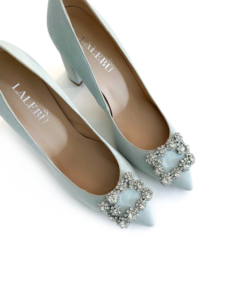Zapato Cinderella Aguamarina 8 cms