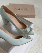 Zapato Cinderella Aguamarina 8 cms