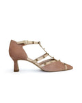 Zapato Tachuelas Nude 6 cms