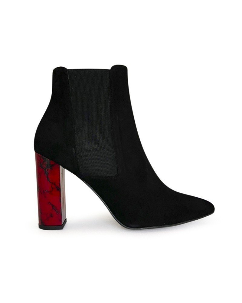 Botín Tacón Rojo 10 cms