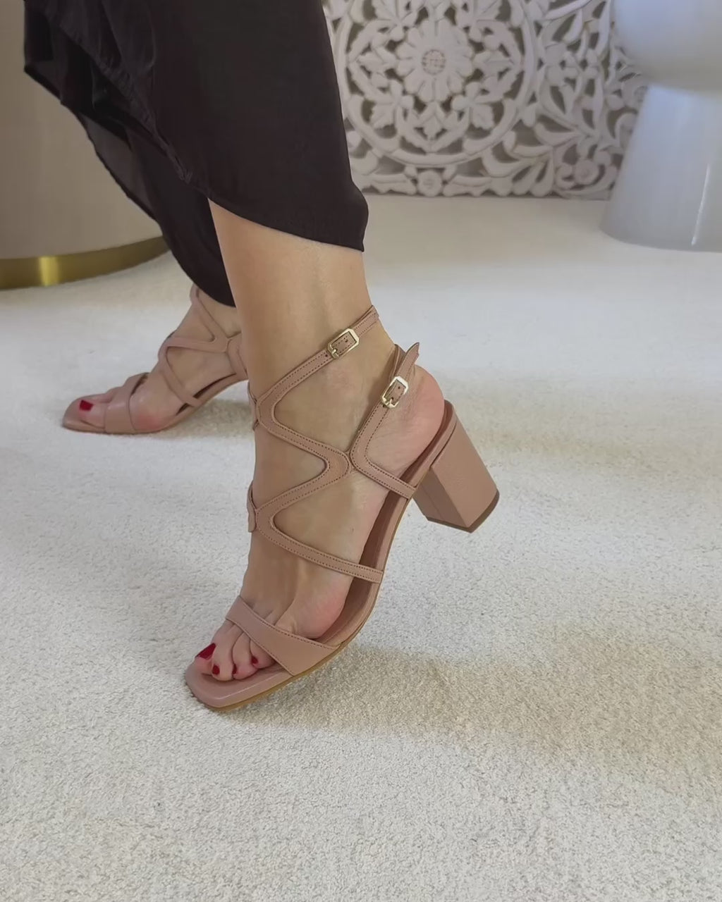 Sandalia Roma Beige