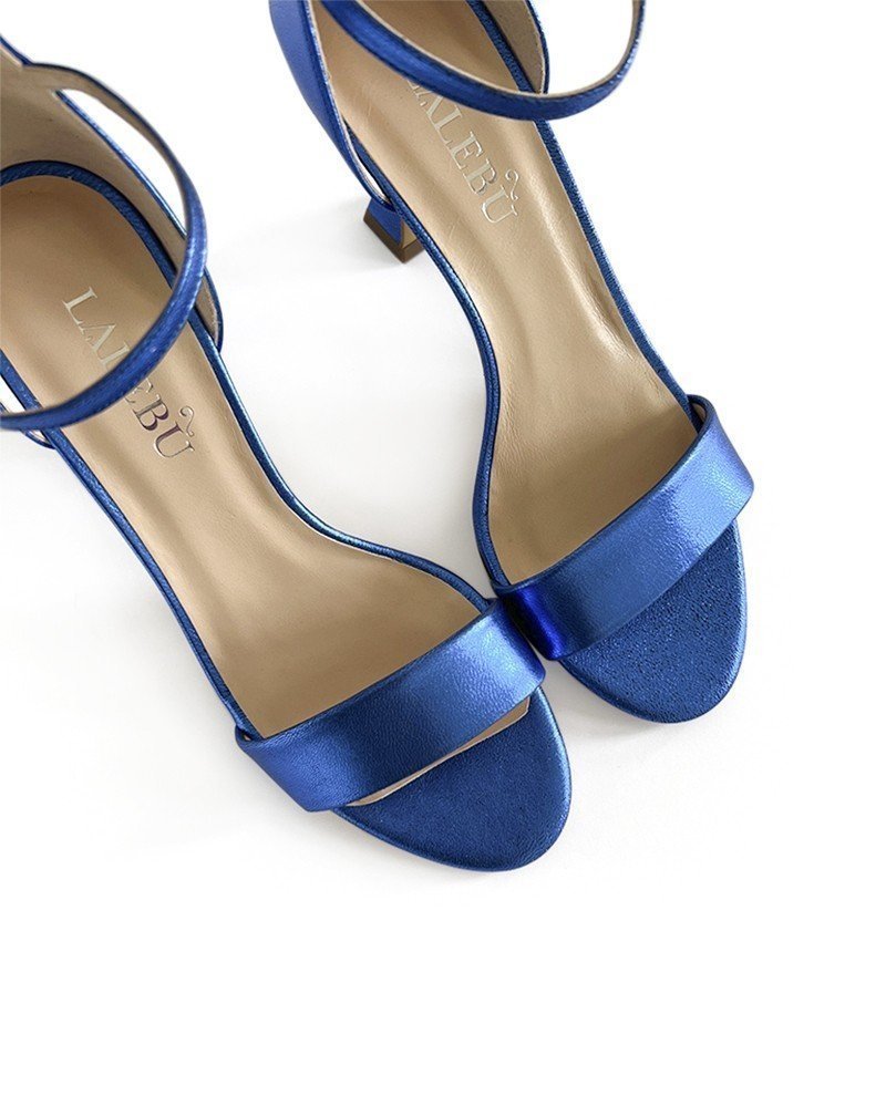 Sandalia Metalizada Azul Zafiro