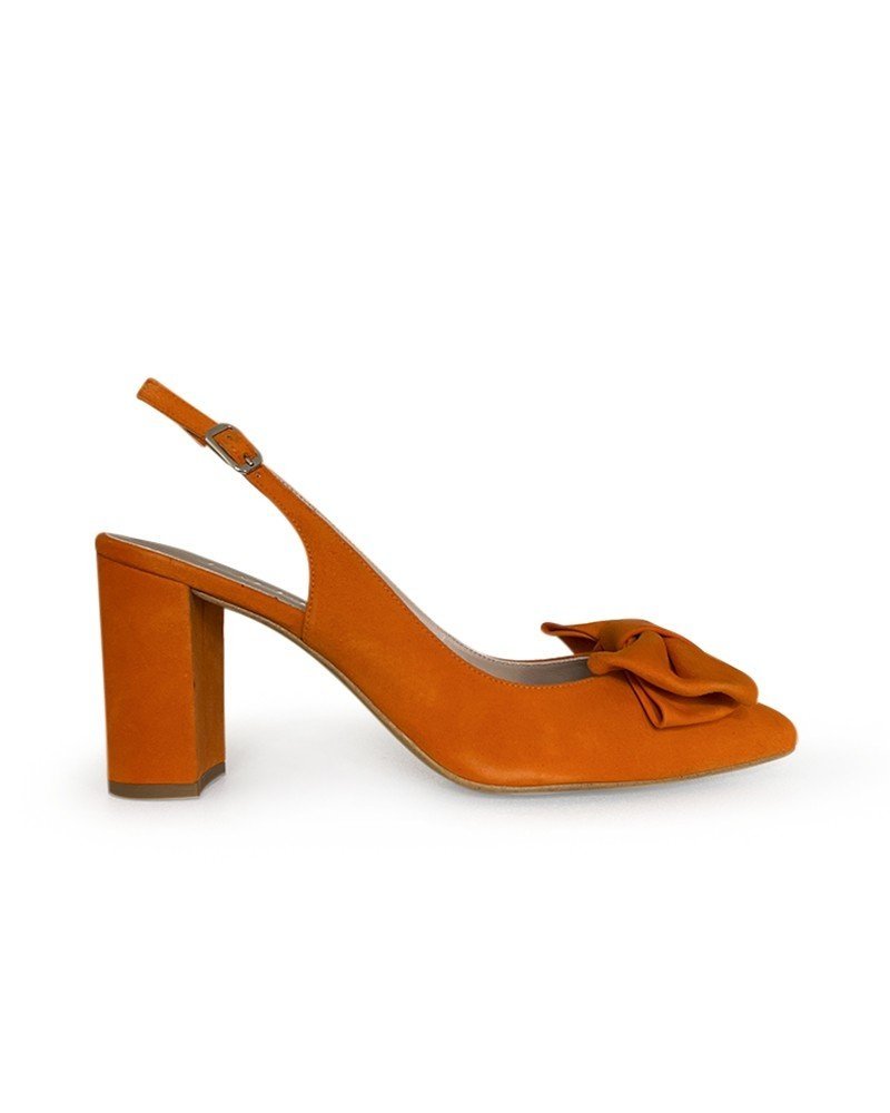 Zapato Audrey mandarina Destalonado 8 cms