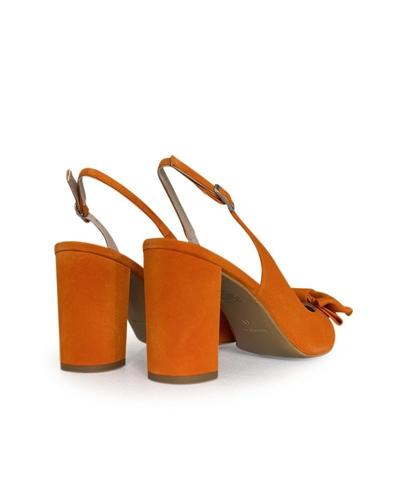 Zapato Audrey mandarina Destalonado 8 cms