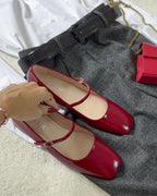 Zapato Mary Jane Burdeos