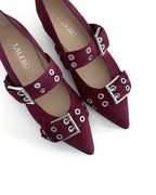 Zapato plano hebilla granate