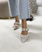Zapato plano hebilla hielo