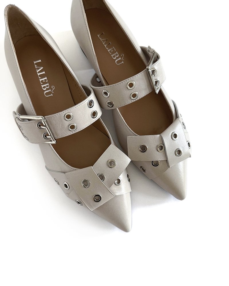 Zapato plano hebilla hielo