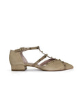 Zapato Plano Tachuelas Beige