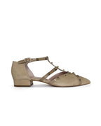 Zapato Plano Tachuelas Beige
