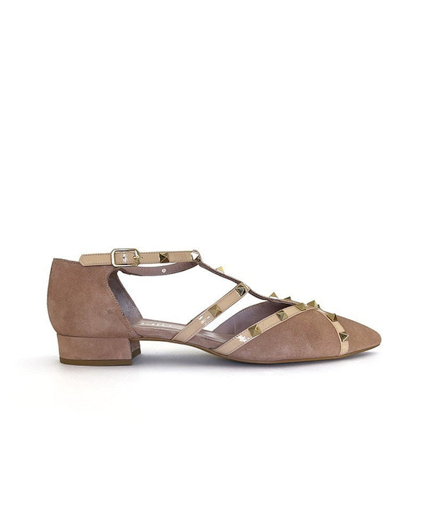 Zapato Plano Tachuelas Nude