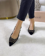 Zapato tachuelas Women Negro