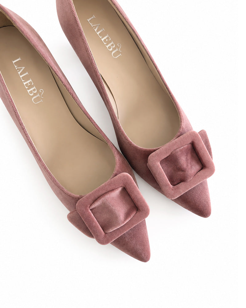 Zapato Agatha Terciopelo Rosa