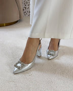 Cinderella Plateado destalonado 8 cms