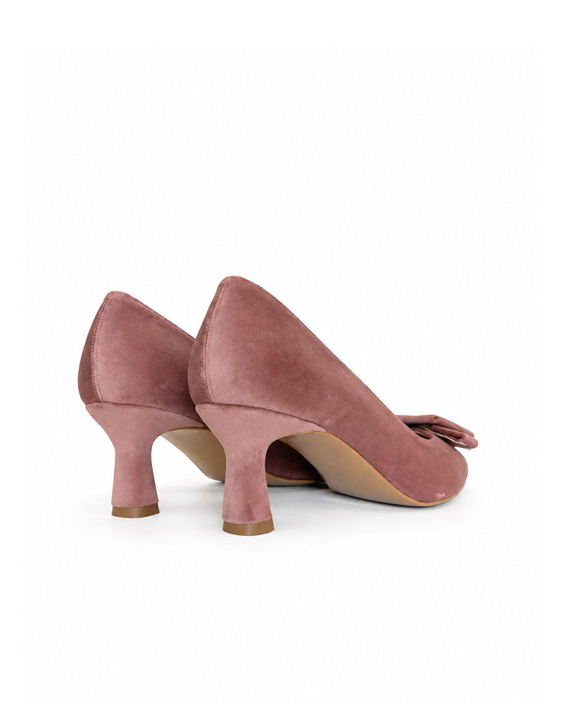 Zapato Agatha Terciopelo Rosa