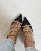 Tachuelas Negro y Nude 6 cms