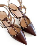 Zapato tachuelas marrón 6 cms