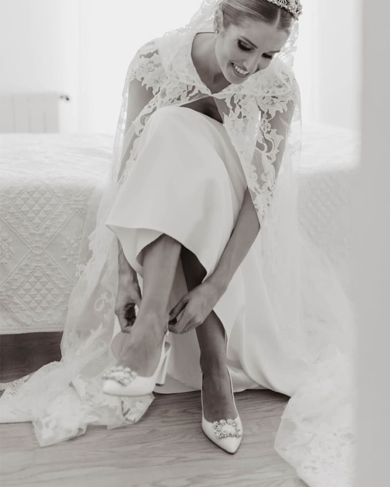 Novia zapato turquesa